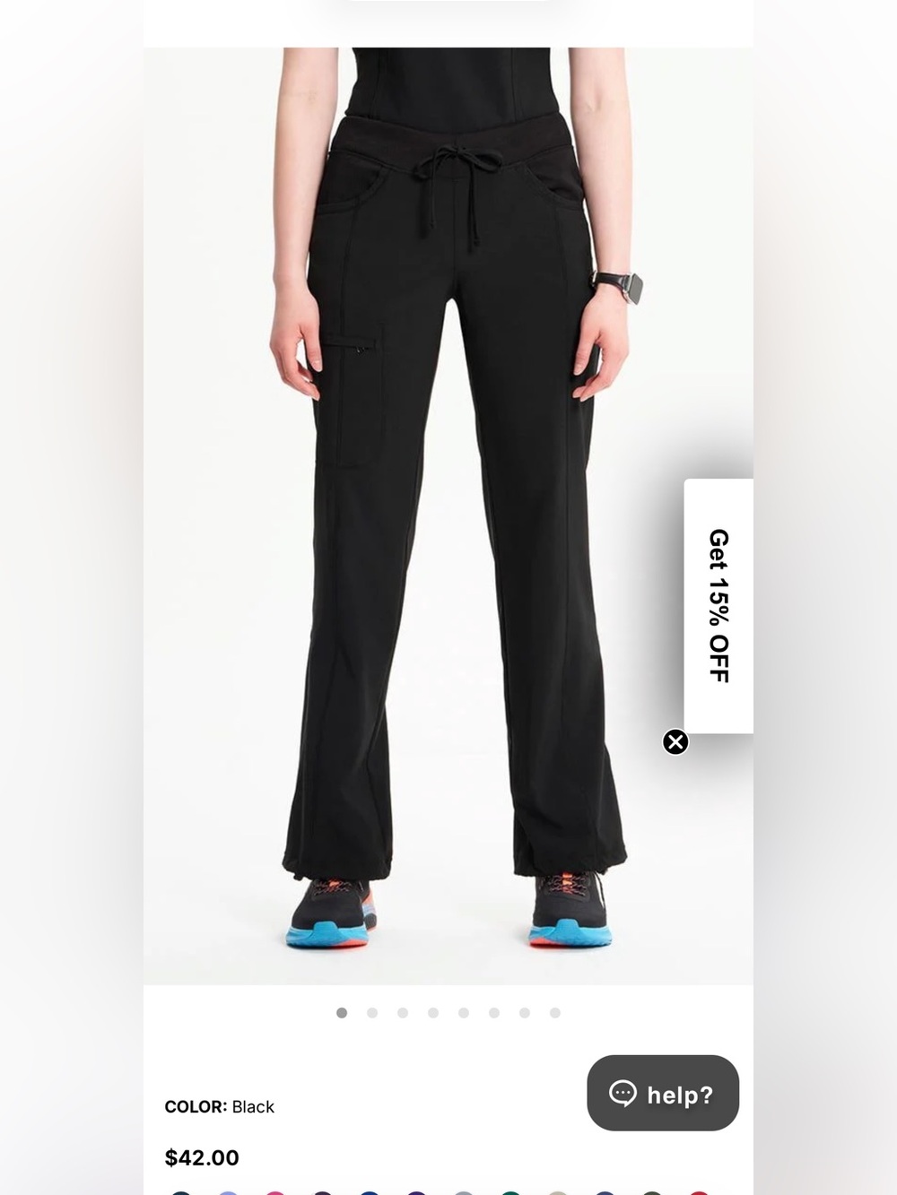 Women’s Black Wide-Leg Cargo Pants with Drawstring Waist